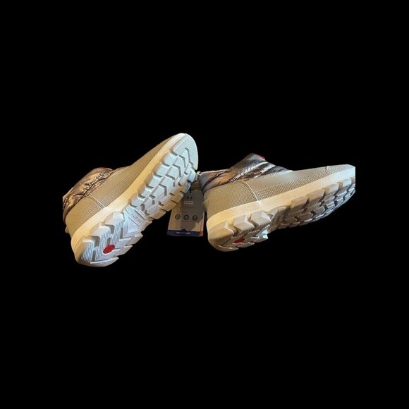 Hunter Original Snow Boot Ankle Metallic Silver Hail Grey US 10 EU 42 New - Picture 2 of 3